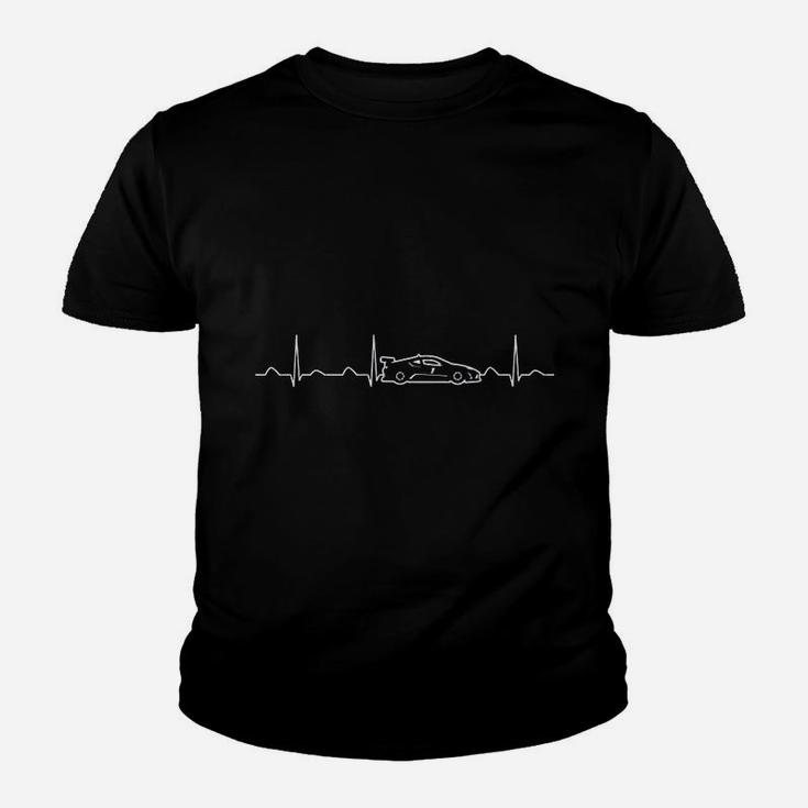 Race Car Heartbeat Simple Gift Driver Or Racing Fan Youth T-shirt