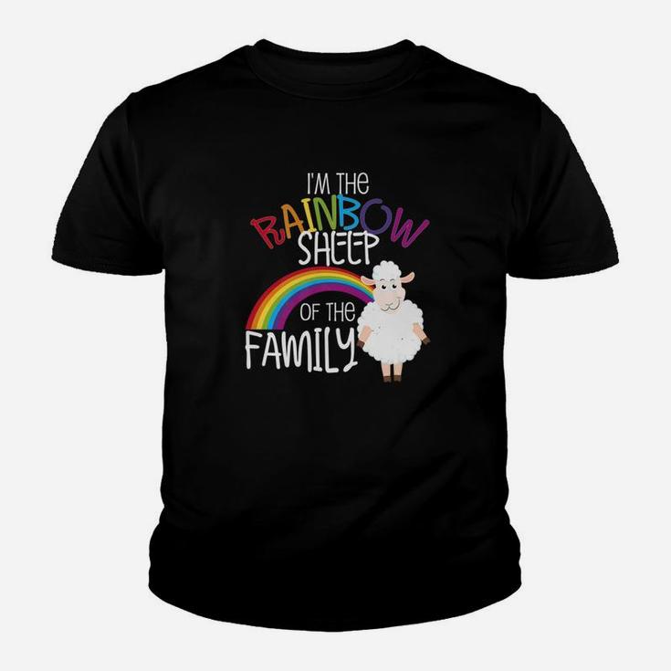 Rainbow Sheep Gay Pride Ally Lgbtq Family Allies Gift Kid T-Shirt