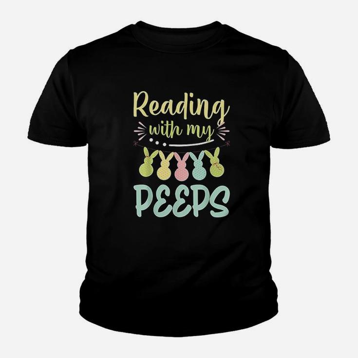 Reading With My Peps Fun Book Reading Easter Teacher Day Kid T-Shirt