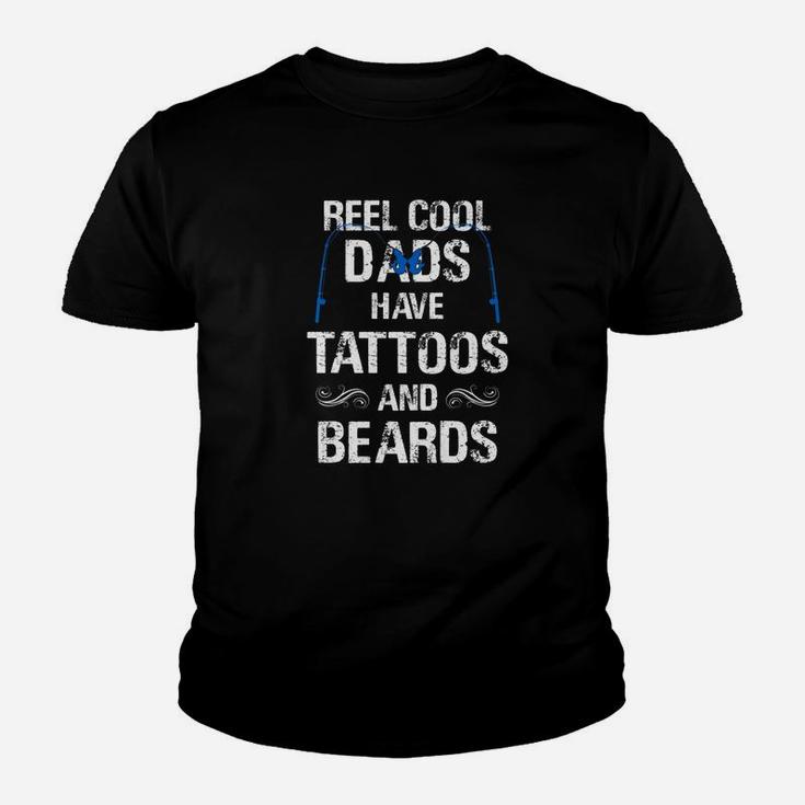 Real Cool Dads Have Tattoos And Beards Fathers Day Fishing Premium Kid T-Shirt