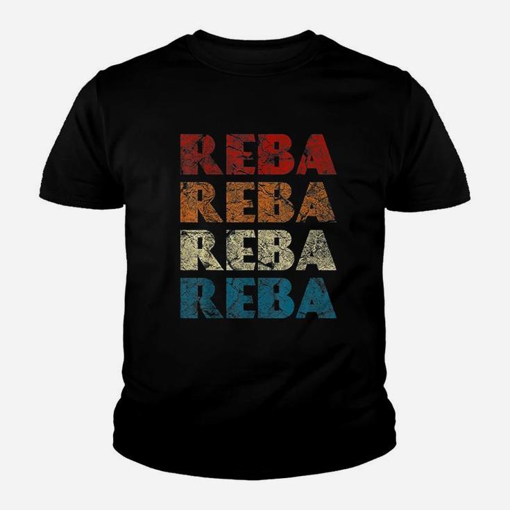 Reba Vintage Wordmark Pattern Retro Style Kid T-Shirt