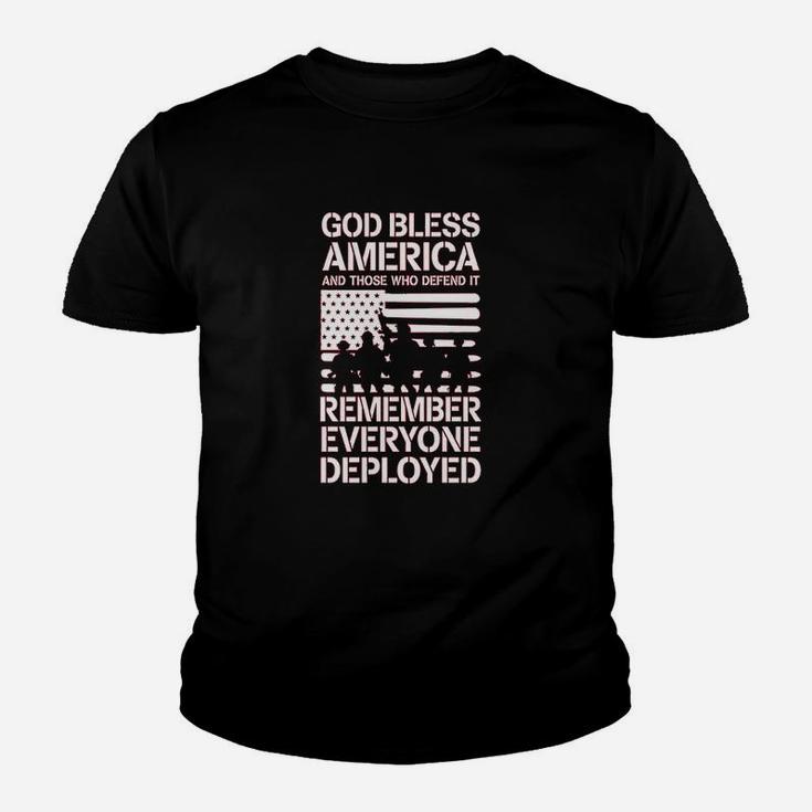 Red Friday Military Remember Everyone Deployed Support Our Troops Kid T-Shirt