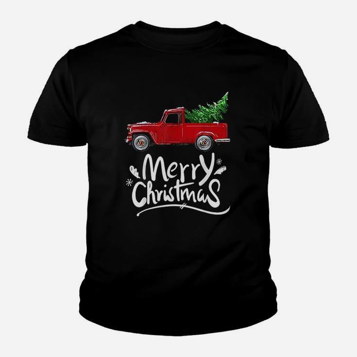 Red Truck Christmas Tree Kid T-Shirt