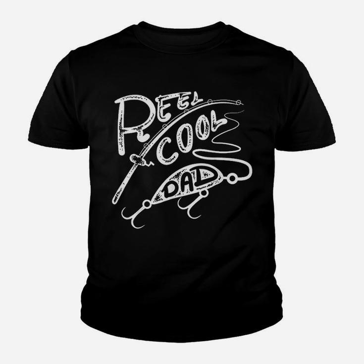 Reel Cool Dad With Fathers Who Love Fish Kid T-Shirt
