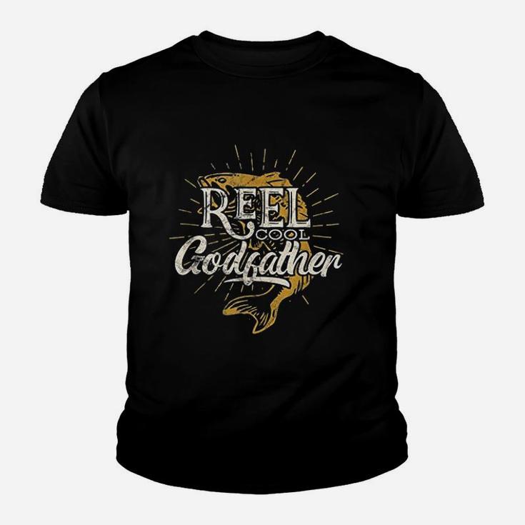 Reel Cool Godfather Fishing Graphic Saying Fish Lover Fun Kid T-Shirt