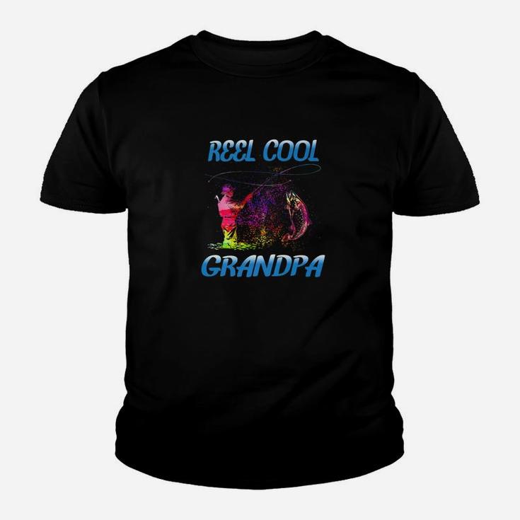 Reel Cool Grandpa Shirt Fathers Day Gifts For Fishing Lover Premium Kid T-Shirt
