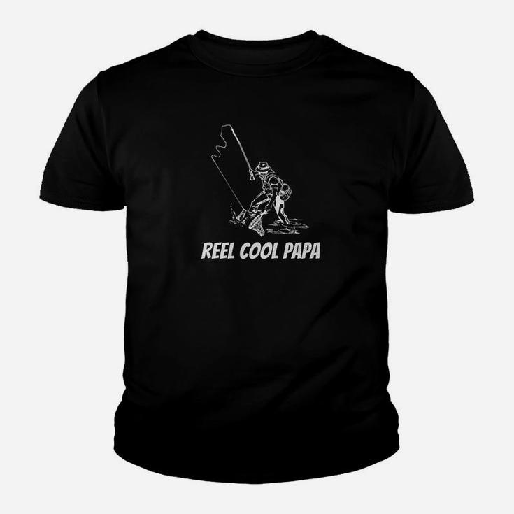 Reel Cool Papa Funny Best Dad Christmas Gift Kid T-Shirt