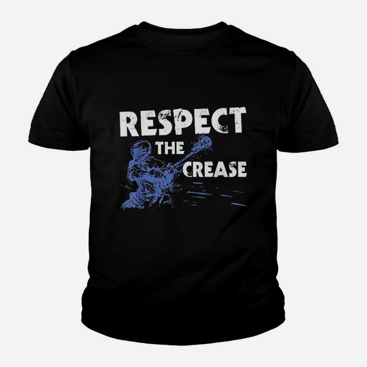 Respect The Crease Lacrosse Lax Goalie Gift Kid T-Shirt