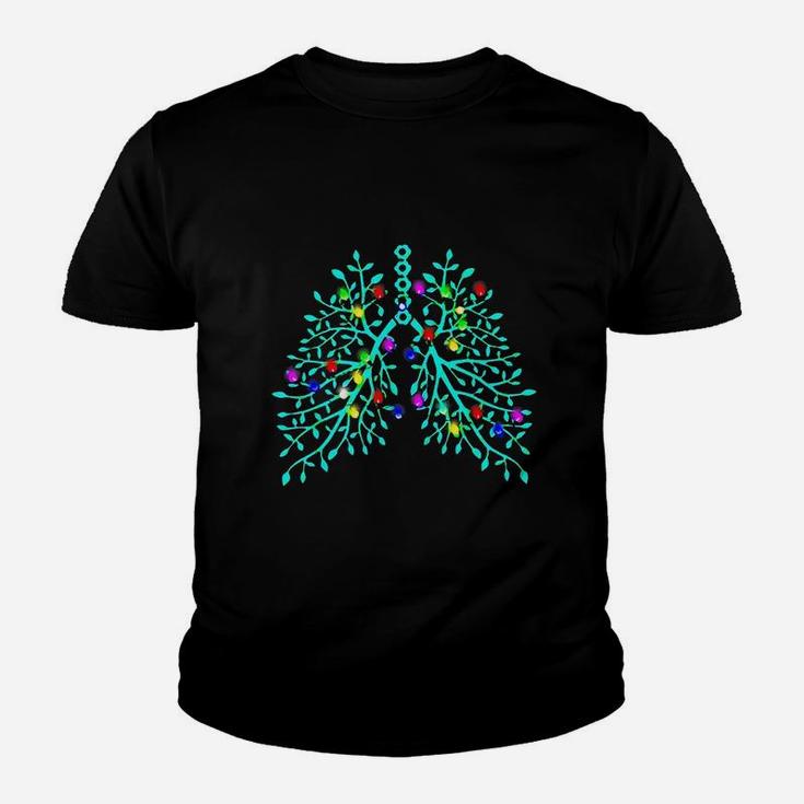 Respiratory Therapy Lung Christmas String Light Ornament Kid T-Shirt