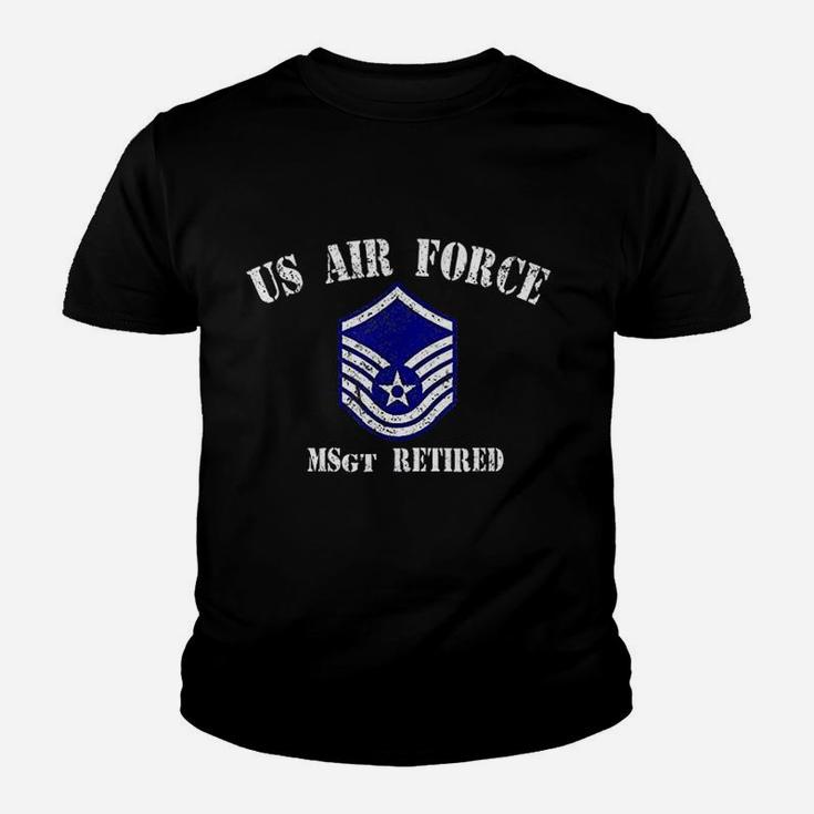 Retired Air Force Master Sergeant Military Veteran Kid T-Shirt
