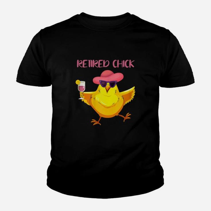 Retired Chick Funny Retirement Gift Kid T-Shirt
