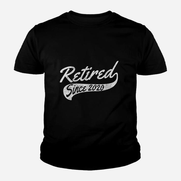 Retired Since 2020 Funny Vintage Retro Retirement Gift Kid T-Shirt