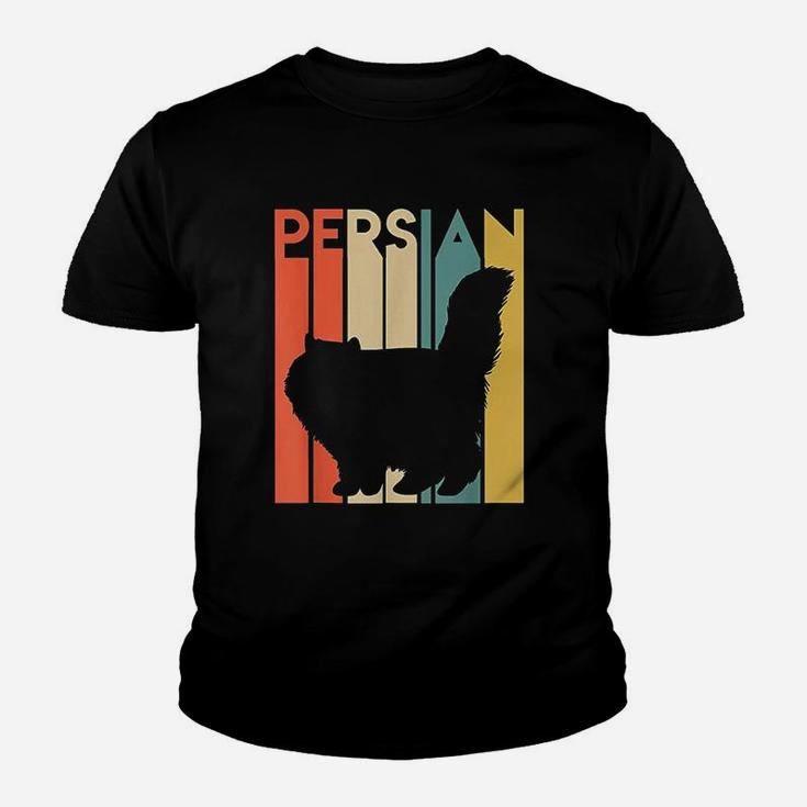 Retro Persian Cat Silhouette Kid T-Shirt
