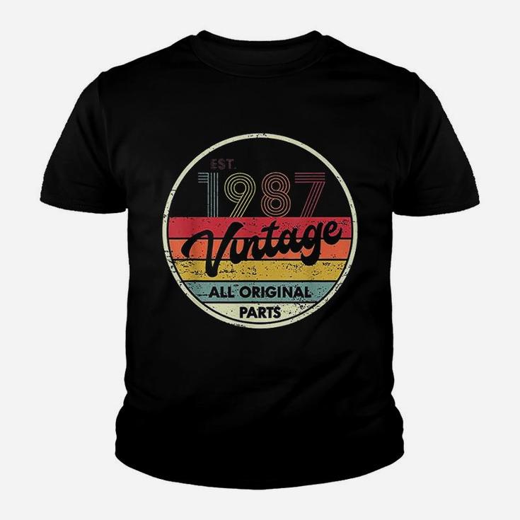 Retro Vintage 1987 35th Birthday Gifts 35 Years Old  Kid T-Shirt