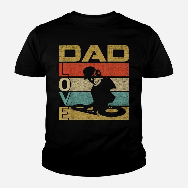Retro Vintage Dad Love Dj Deejay Fathers Day Kid T-Shirt