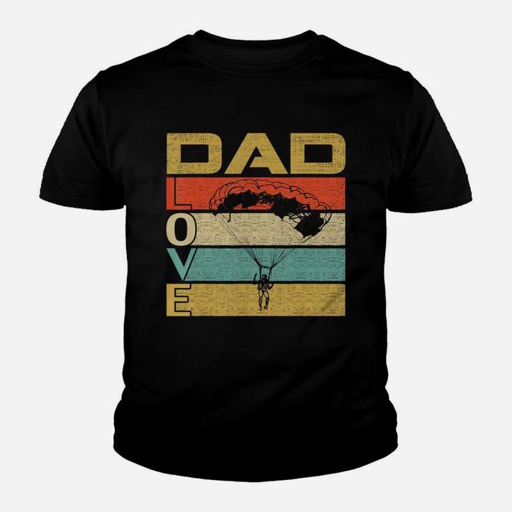 Retro Vintage Dad Love Skydive Funny Father's Day Gift T-shirt Kid T-Shirt