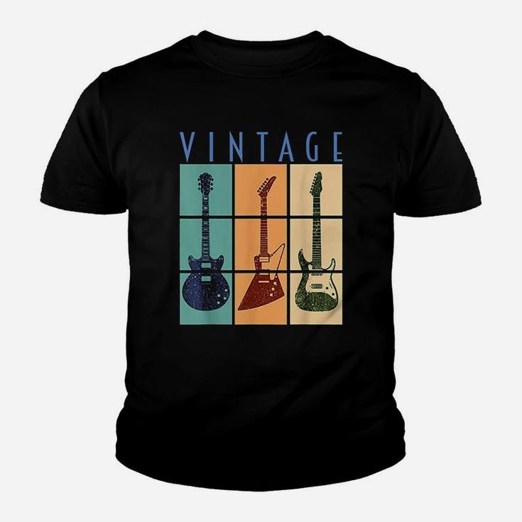 Retro Vintage Guitar Gift Cool Classic Guitars Kid T-Shirt