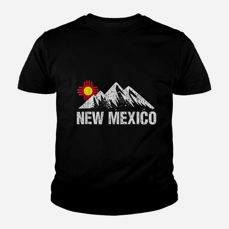 Retro Vintage Sunset Mountain New Mexico Kid T-Shirt