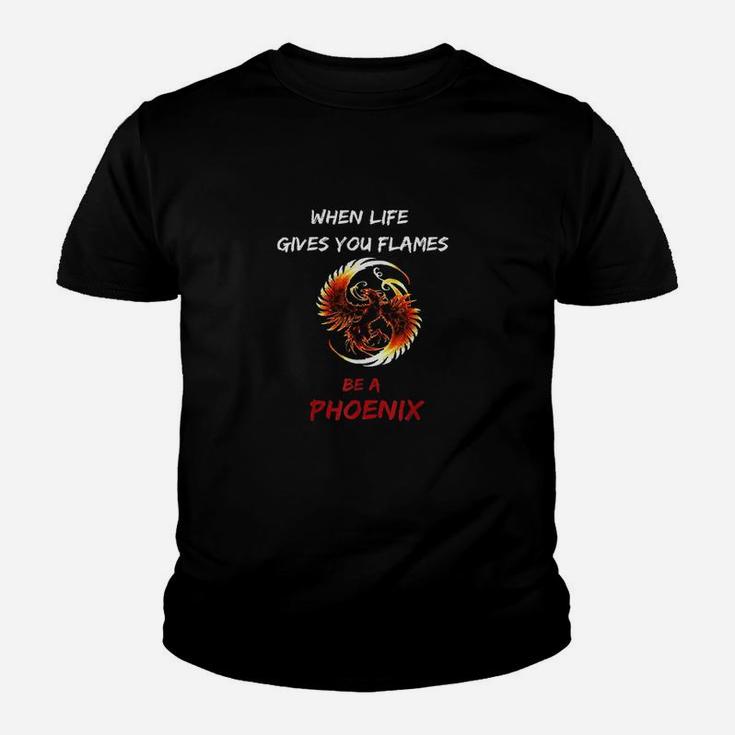 Rising Phoenix Flames Fire Bird Mythical Rebirth Lover Gift Kid T-Shirt
