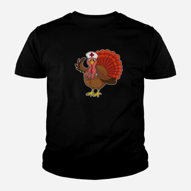 Rn Nurse Turkey Thanksgiving Gift Kid T-Shirt