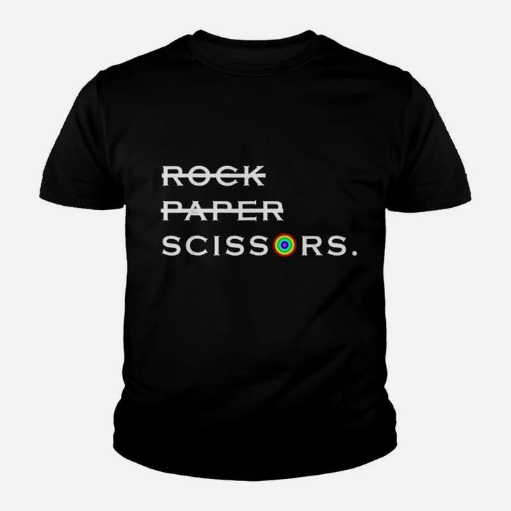 Rock Paper Scissors Lesbian Lgbt International Lesbian Day Kid T-Shirt