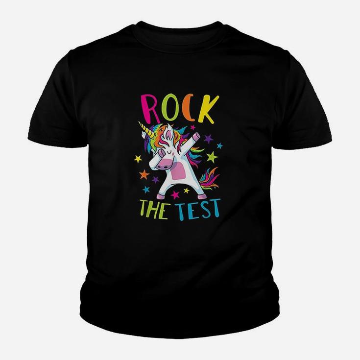 Rock The Test Funny Back School Teacher Kid T-Shirt