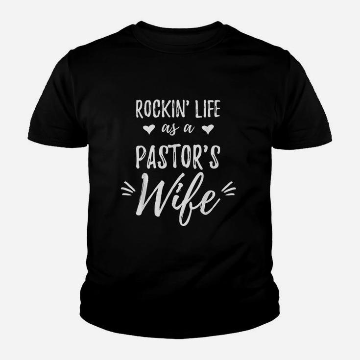 Rockin Life As A Pastor's Wife Preacher Wife Gift Kid T-Shirt