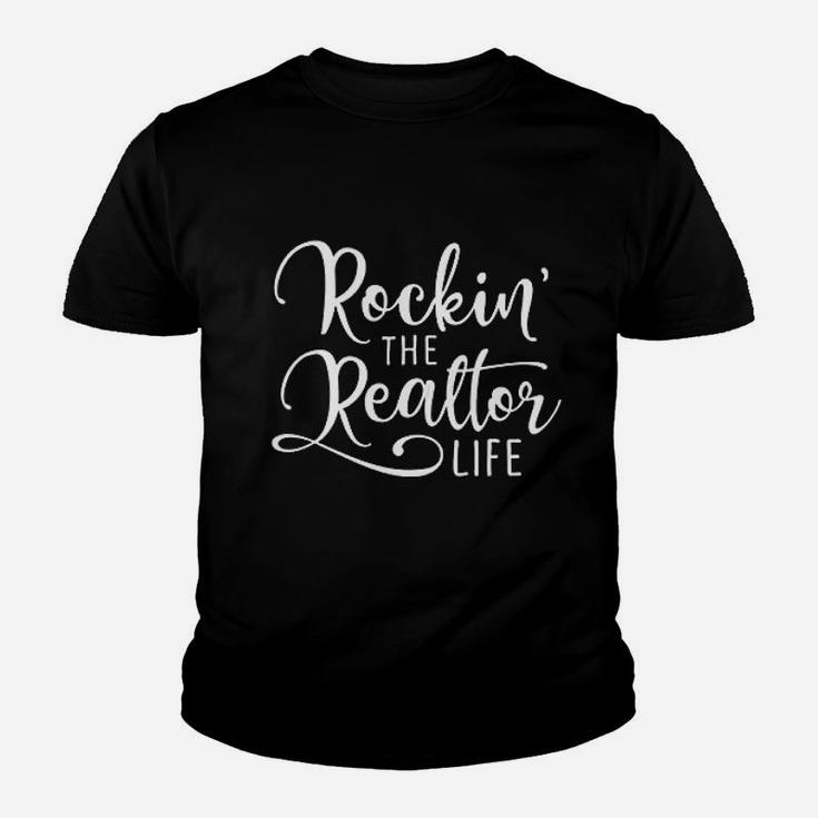 Rockin The Realtor Life Real Estate Agent Gift Kid T-Shirt