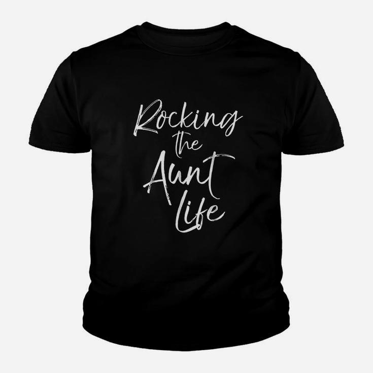 Rocking The Aunt Life Fun Cute Rockin Auntie Kid T-Shirt