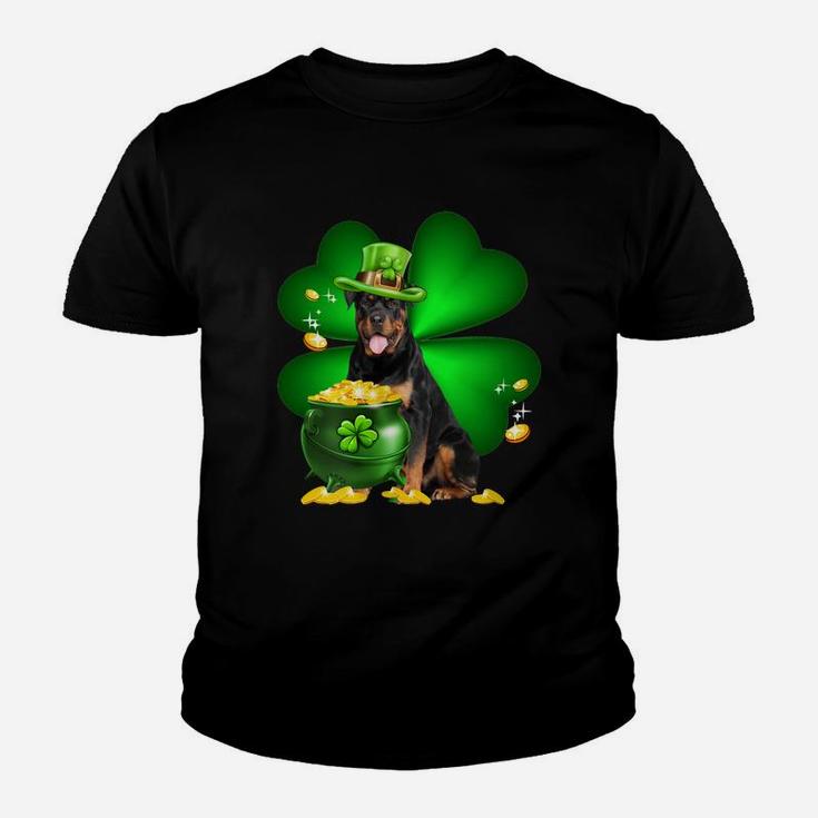 Rottweiler Shamrock St Patricks Day Irish Great Dog Lovers Kid T-Shirt