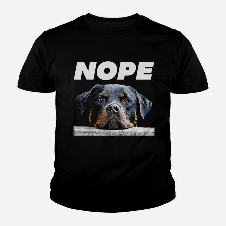 Rotweiller Nope Rottie Face Not Today Love My Rottweiler Dog Kid T-Shirt