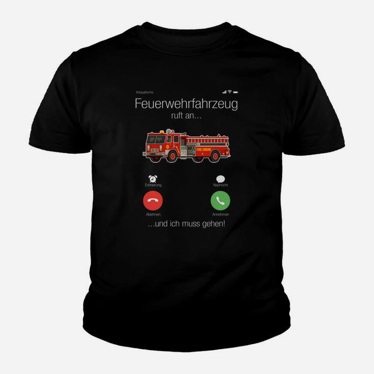 Rüschen Sie Ein Feuerwehrschiene- Kinder T-Shirt