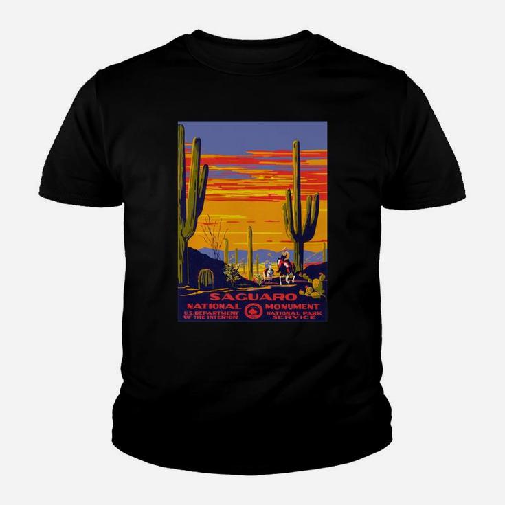 Saguaro National Park Vintage Travel Poster Womens Relaxed Fit Tshirt Christmas Ugly Sweater Kid T-Shirt
