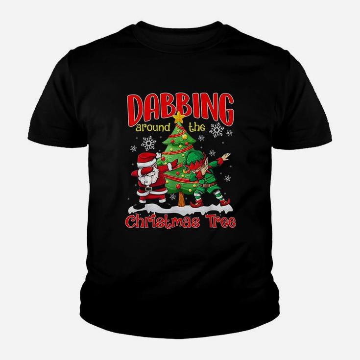 Santa Elf Dabbing Christmas Tree Kids Boys Men Xmas Gifts Kid T-Shirt