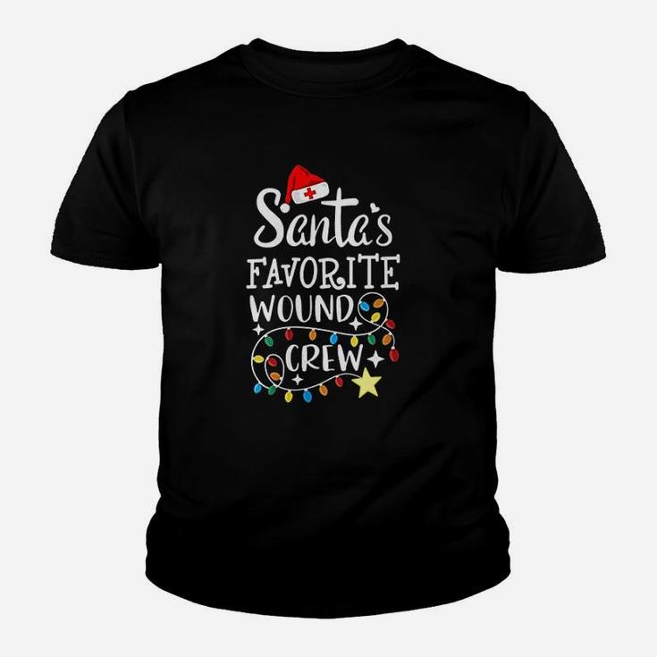 Santa Favorite Wound Crew Christmas Wound Care Nurse Crew Kid T-Shirt