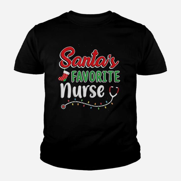Santas Favorite Nurse, funny nursing gifts Kid T-Shirt