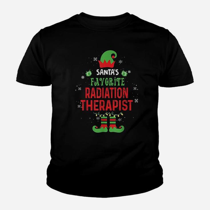 Santas Favorite Radiation Therapist Funny Christmas Gifts Kid T-Shirt