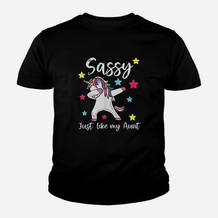 Sassy Like My Aunt Unicorn Cute Matching Niece And Auntie Youth T-shirt