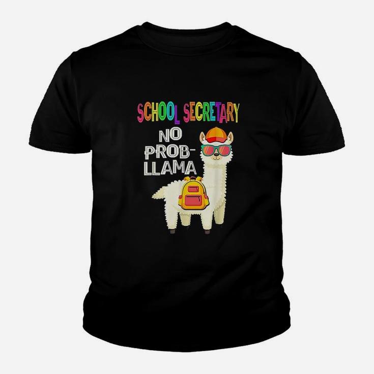 School Secretary No Prob Llama First Day Of School Kid T-Shirt