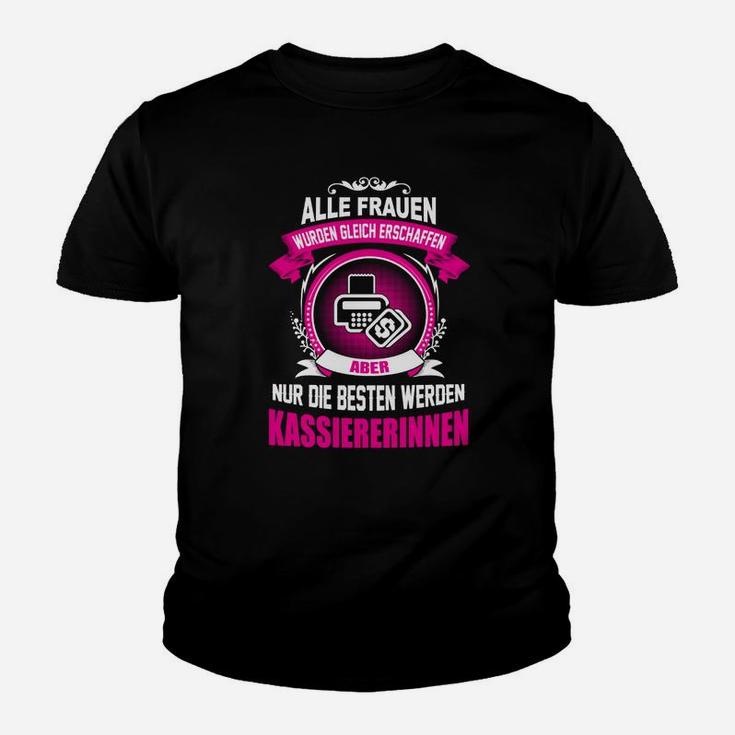 Schwarzes Damen Kinder Tshirt Beste Kassiererinnen, Lustiges Motiv