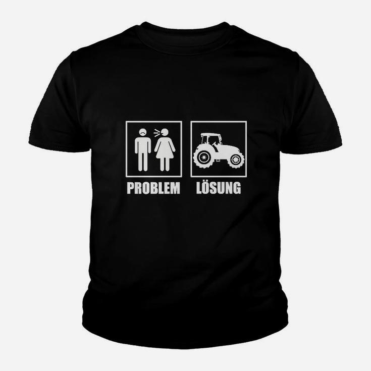 Schwarzes Herren-Kinder Tshirt Problem/Lösung, Offroad Fahrzeug Design