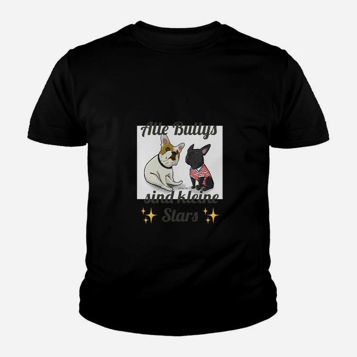 Schwarzes Katzenmotiv Kinder Tshirt, Fünf Bunnys & kleine Sterne