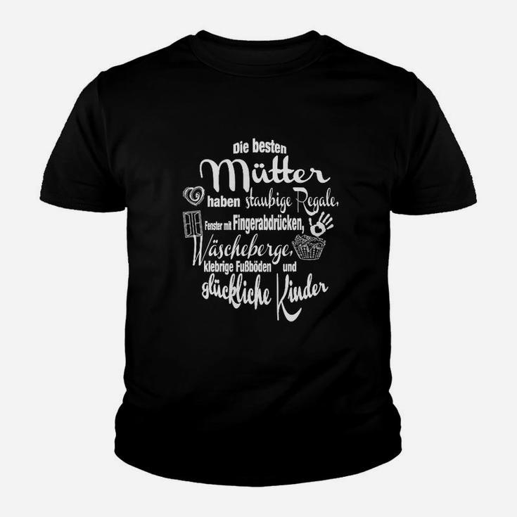 Schwarzes Kinder Tshirt Die besten Mütter, Liebevolle Botschaft zum Muttertag