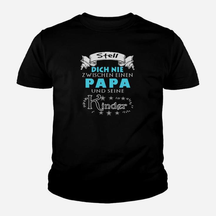 Schwarzes Kinder Tshirt, Papa und seine Kinder Schutz, Lustiges Familien Tee