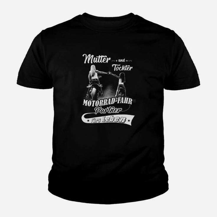 Schwarzes Mutter-Tochter Motorrad Kinder Tshirt im Partnerlook