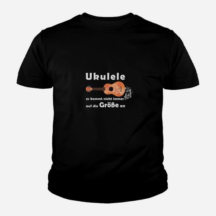 Schwarzes Ukulele Kinder Tshirt mit Spruch, Ideal für Musikfans