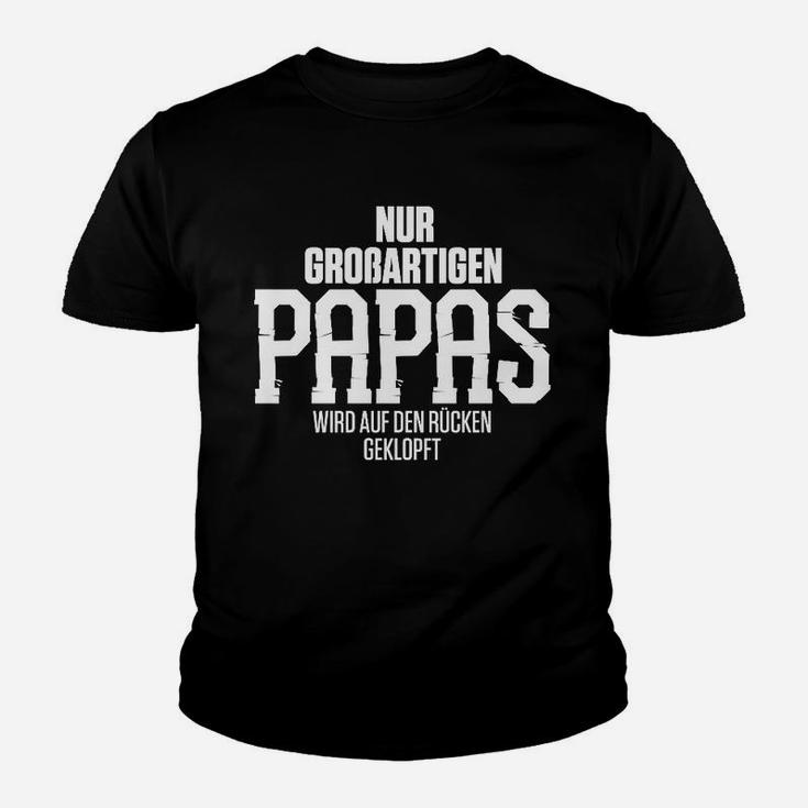 Schwarzes Vater Kinder Tshirt Großartige Papas Rücken-Klopfer – Für Vatertag