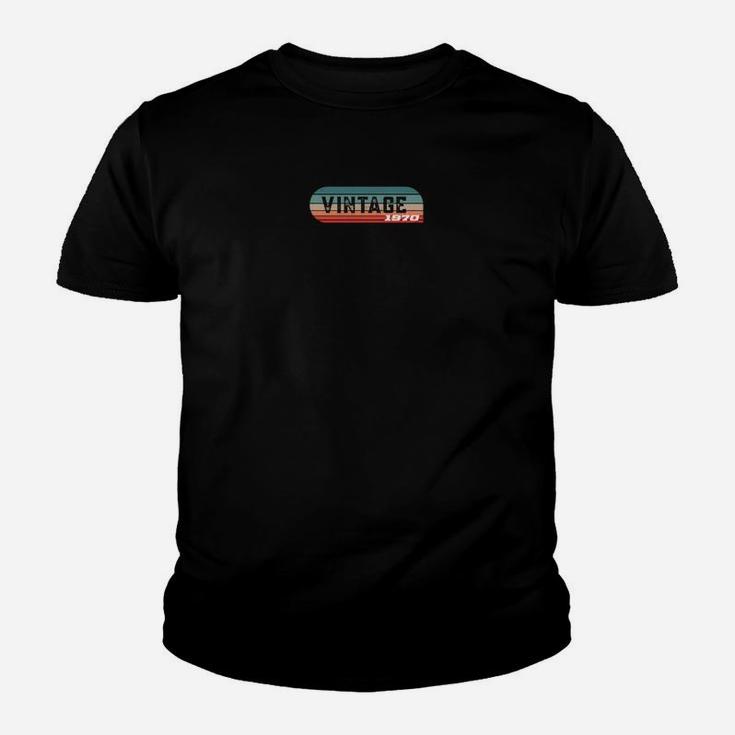 Schwarzes Vintage Logo Unisex Kinder Tshirt, Retro Design Mode