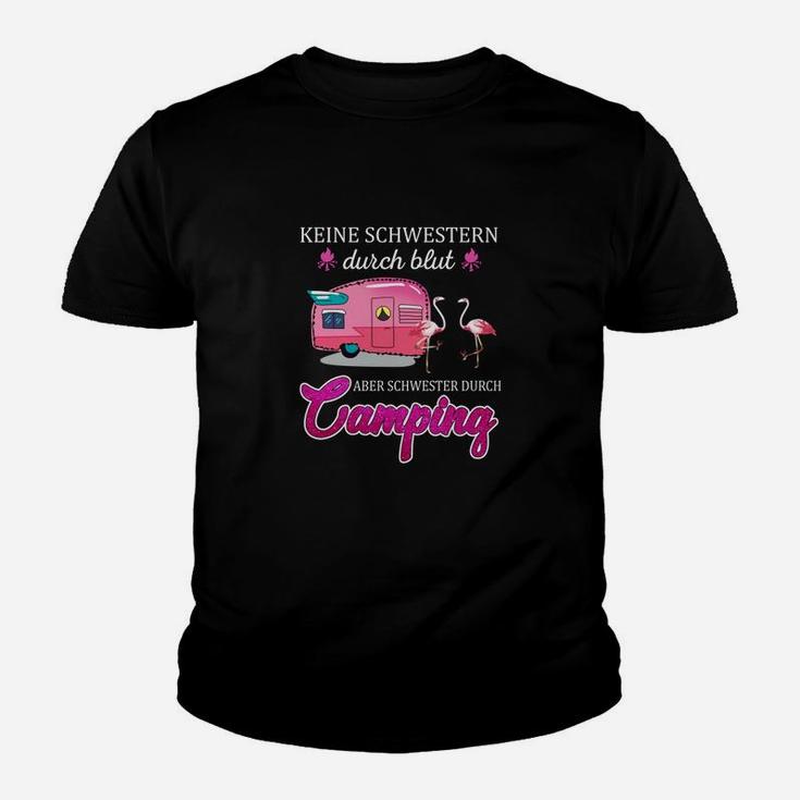 Schwester Camping Kinder Tshirt, Spruch & Wohnwagen Design