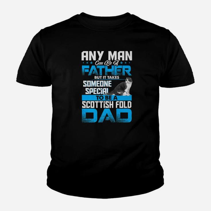 Scottish Fold Dad Cat Lovers Fathers Day Gif Kid T-Shirt